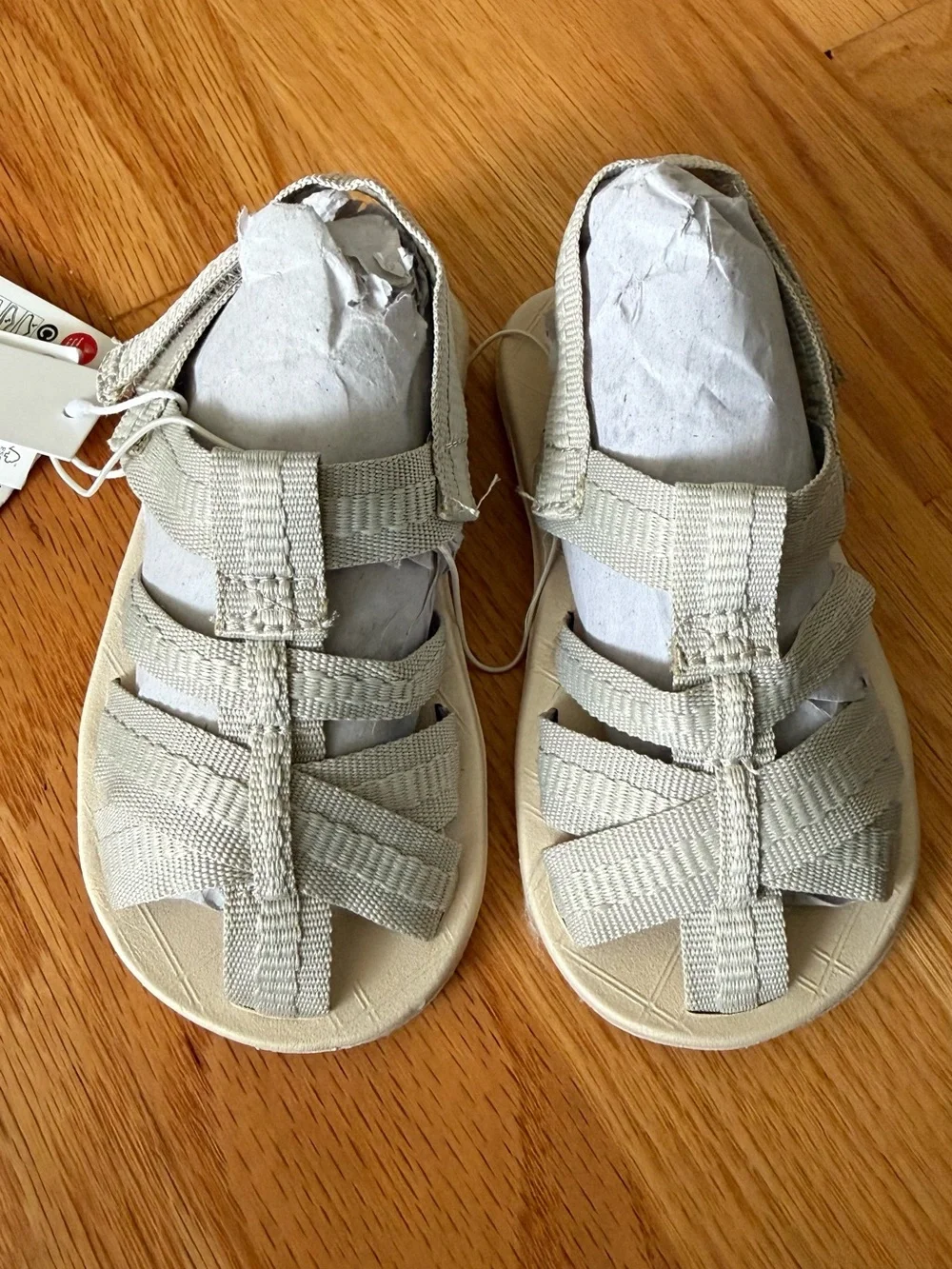 Zara Beige/Tan Kids Strappy Sandals